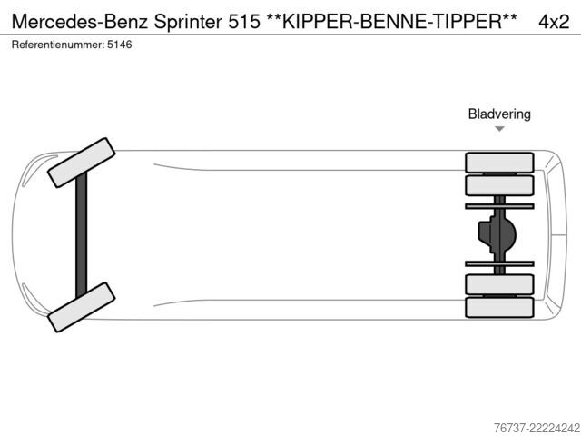 Volquete Mercedes-Benz Sprinter 515 **KIPPER-BENNE-TIPPER**