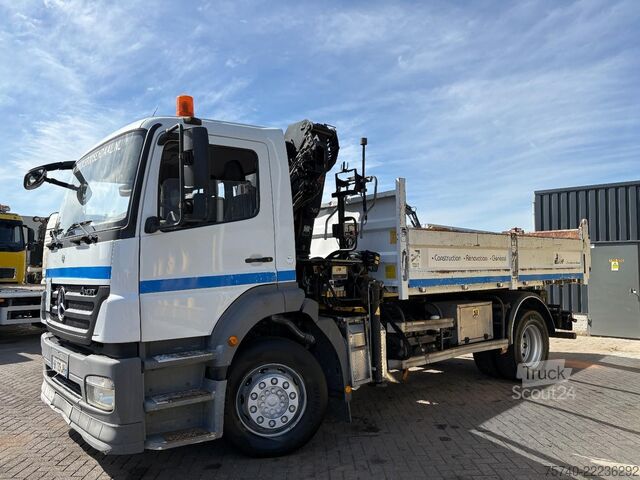 Tippbil med kran Mercedes-Benz Axor + HIAB 088 ES -3 HIDUO + TIPPER + EURO 4