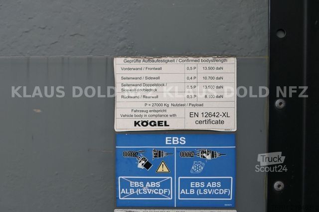 Sandučara poluprikolica KÖGEL S 24-1 Pritsche Plane Edscha SAF-Achsen