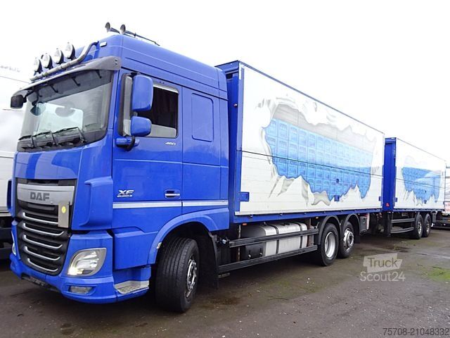 Camion de boissons DAF XF 460*kpl Zug*2x 7,7m Schwenkwand*2x LBW*MX Ret