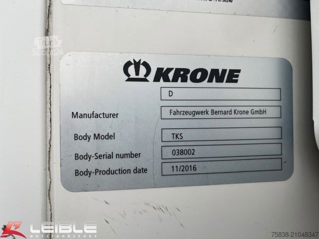 Semi-remorque frigorifique KRONE SD*Frigo Thermo King SLXe300*Liftachse*