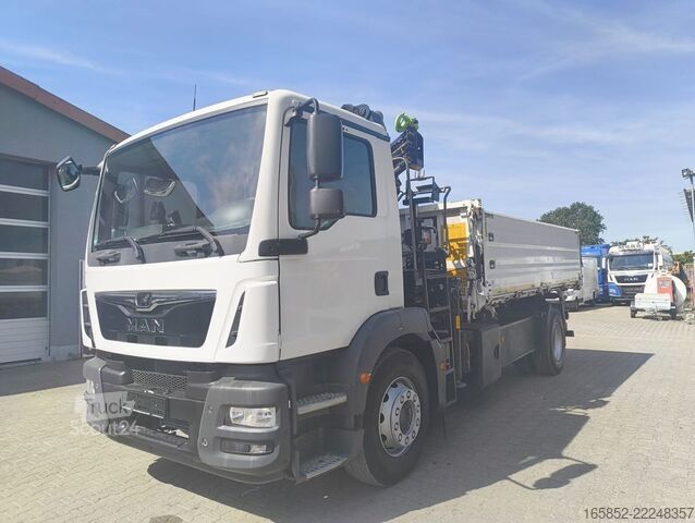 Tippvagn med kran MAN TGM 18.290