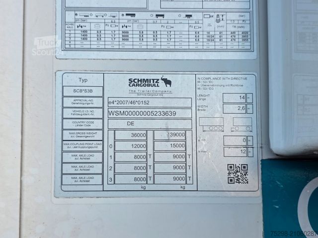 Рефрижераторний напівпричіп SCHMITZ CARGOBULL SKO 24/L - 13,4 FP COOL V7 / TIR / FRC 09.2025