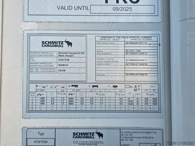 Рефрижераторний напівпричіп SCHMITZ CARGOBULL SKO 24/L - 13,4 FP COOL V7 / TIR / FRC 09.2025