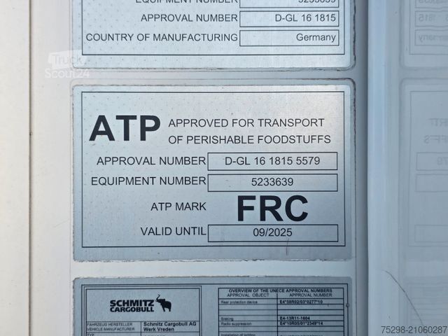 Рефрижераторний напівпричіп SCHMITZ CARGOBULL SKO 24/L - 13,4 FP COOL V7 / TIR / FRC 09.2025