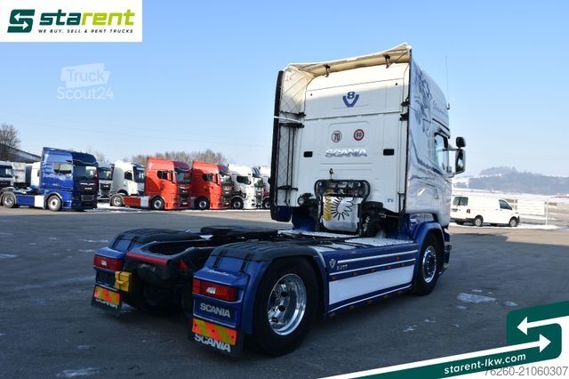 Standard tractor unit SCANIA R730 V8 Topline Retarder Alu-Felgen NAVI Leder