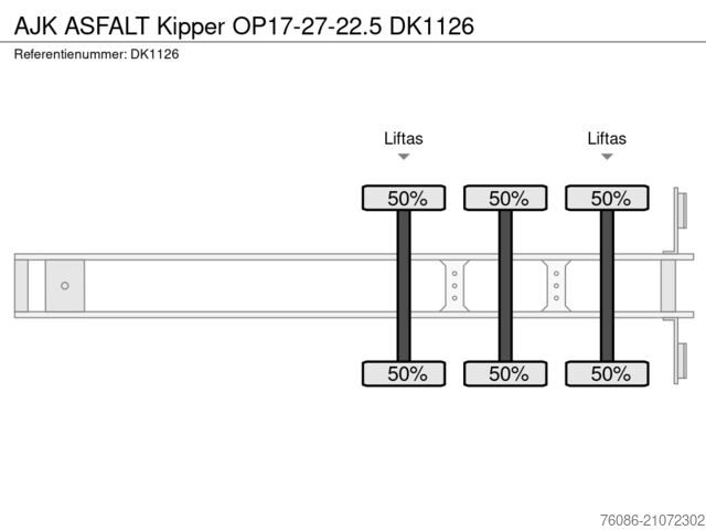 Teherautó AJK ASFALT Kipper OP17-27-22.5