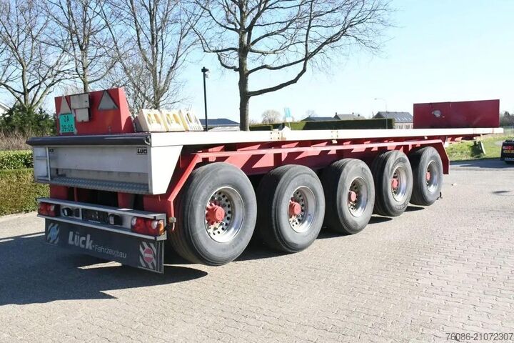 Flatbed Lueck SPR75 5  5 achse BALLAST TRAILER 3x STEERAXLE!!