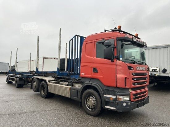 Kiper kamion SCANIA R440 6X2 ABROLLER, SCHALTER ,RETARDER, E5, LENK,LIFT HYVA LIFT, OHNE AUFBAU