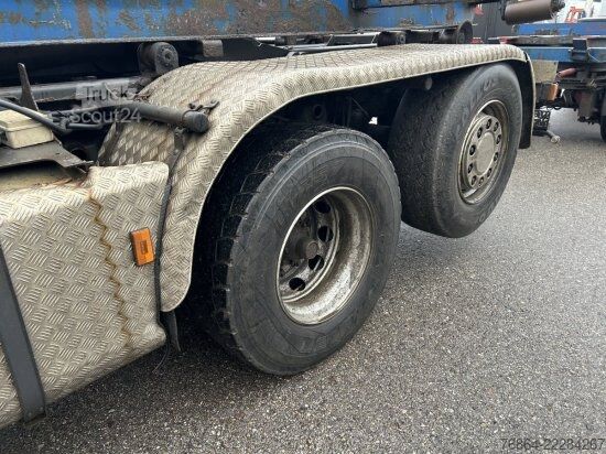 Kiper kamion SCANIA R440 6X2 ABROLLER, SCHALTER ,RETARDER, E5, LENK,LIFT HYVA LIFT, OHNE AUFBAU