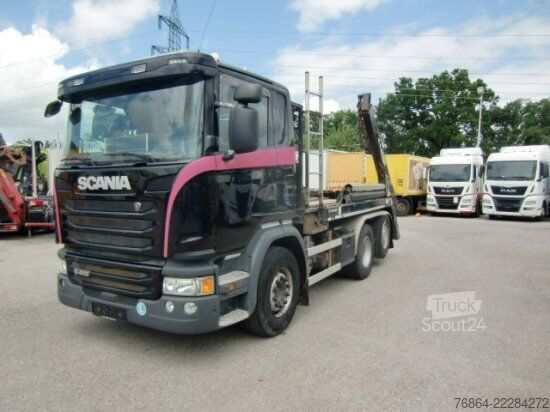 Trostrani kiperski kamion SCANIA G410 ABSETZER, AUTOMATIK, E6 6X2 LENK UND LIFTACHSE