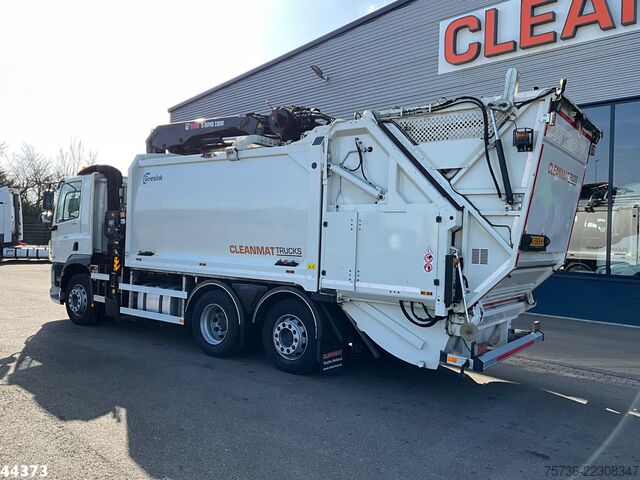 مركبة جمع النفايات DAF FAN CF 340 Euro 6 Hiab 23 Tonmeter laadkraan Ju...