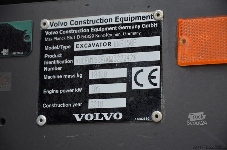 Macchina agricola Volvo EWR 150E/2018r/ROTOTILT/STAB ILIZATORY/STEELWRIST/ZACZEP/SZYBKOZŁĄCZE