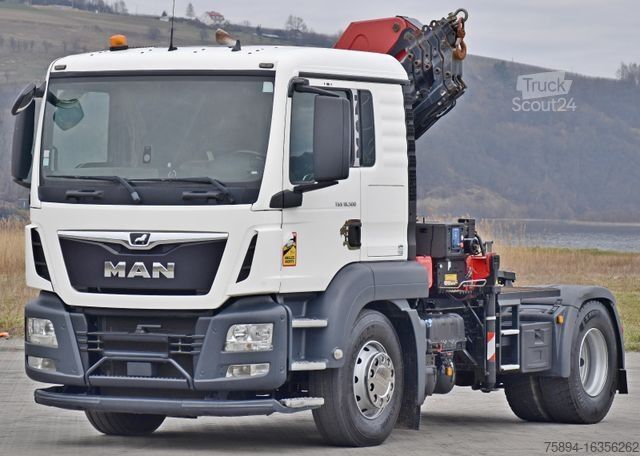Żuraw samochodowy MAN TGS 18.500 Sattelzugmaschine + KRAN /FUNK