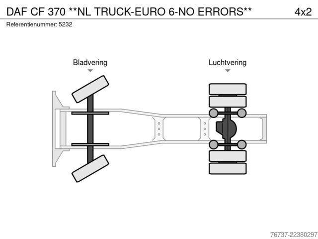 Estándar-SZM DAF CF 370 **NL TRUCK-EURO 6-NO ERRORS**