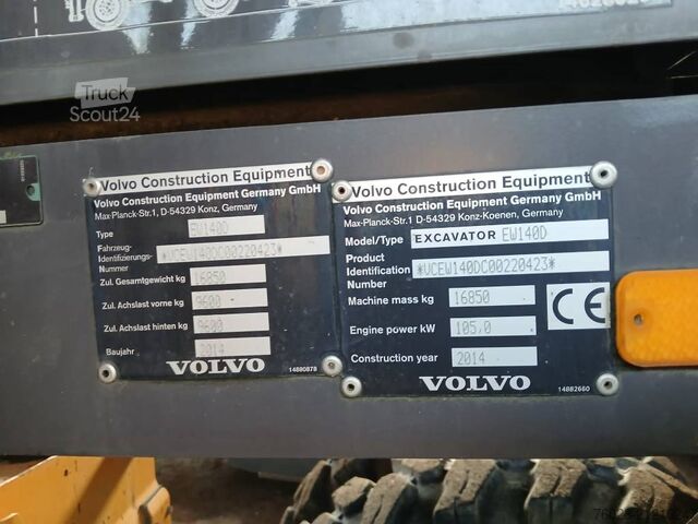 Excavator pe roți Volvo EW 140 D