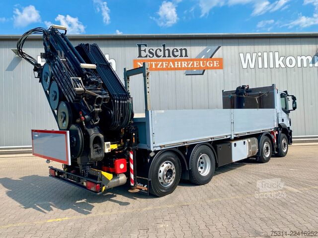 Platós teherautó IVECO AD 320 S 46 Y/PS 8x2| MKG HLK 441*FLY-JIB*26,40m