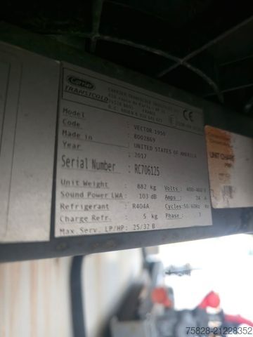 Hűtő félpótkocsi LAMBERET SOR / 7 cm Wand !! / Carrier 1950 ( EZ 2017)