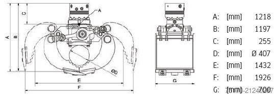 Prijemalo DMS SG18070 inkl. Rotator Sortiergreifer NEU / lagernd