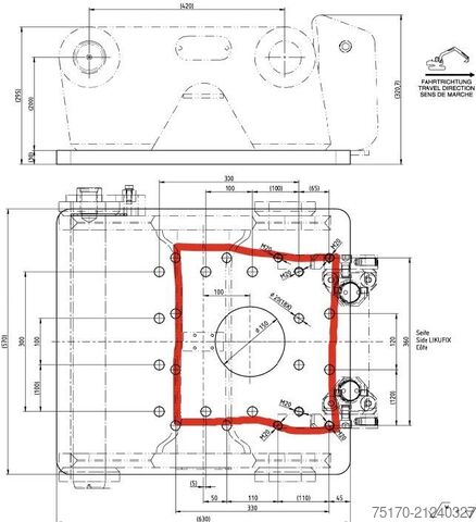 Snelwisselunit Liebherr Likufix SW48 Adapterplatte NEU lagernd / WESTTECH