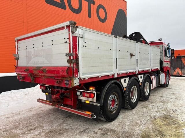 Darus billenőplatós teherautó Volvo FM 500 8x4*4 HIAB 144E-5 / BOX L=5992 mm