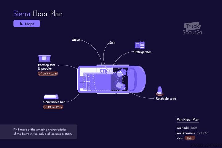 Kombi/kamping vozilo Ford Panama 2022 | Cambio manuale | Tetto a soffietto