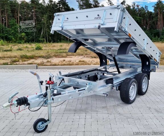 Tipper trailer Martz Anhänger 2000kg  253cm x 152cm Rückwärtskipper
