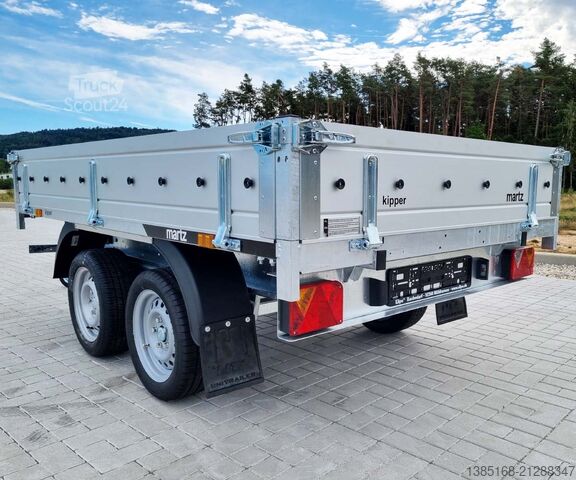 Tipper trailer Martz Anhänger 2000kg  253cm x 152cm Rückwärtskipper