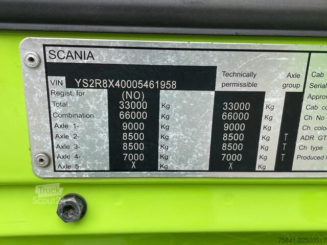 Vinç kamyonu Scania R520 R520 V8 LB 8x4*4HNB Effer 525 / 6S + JIB 6...