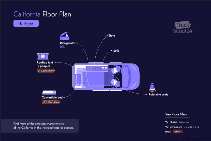 Karavan Volkswagen California Coast 2022 | Automática | Techo elevable