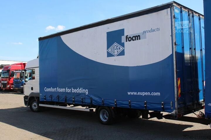 Schuifzeil MAN TGL 8.210 + TRAILER + SLEEPCAB COMBI