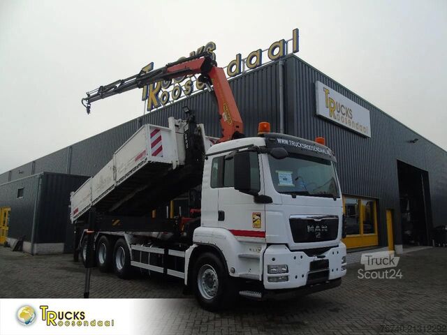 Containertransport (haakarmsysteem) MAN TGS 32.400 + PALFINGER PK23.001EH + HOOKSYSTEM ...