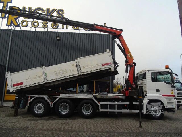 Containertransport (haakarmsysteem) MAN TGS 32.400 + PALFINGER PK23.001EH + HOOKSYSTEM ...