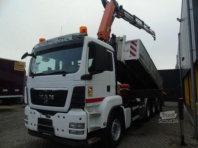 Containertransport (haakarmsysteem) MAN TGS 32.400 + PALFINGER PK23.001EH + HOOKSYSTEM ...