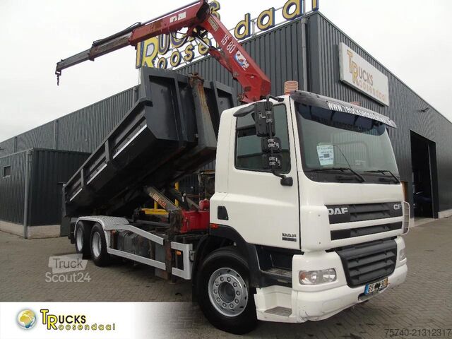 Vinç kamyonu DAF CF 85.380 + MANUAL + HMF 1680 + HYVA + 6X2