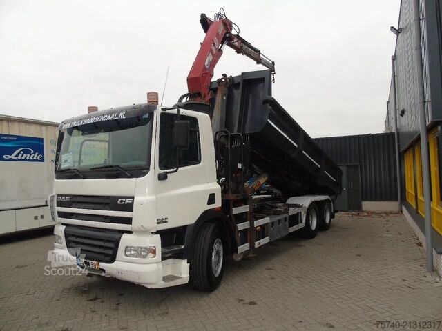 Vinç kamyonu DAF CF 85.380 + MANUAL + HMF 1680 + HYVA + 6X2