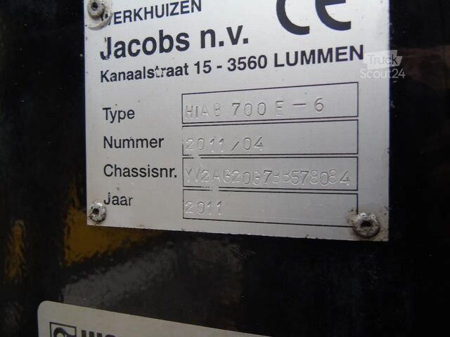 Vinç kamyonu Volvo FH 12.460 + HIAB 700E-6 HI HIPRO + JIB 4X + 8X4...