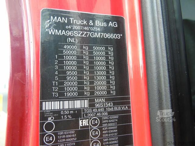 Kipper MAN TGS 50.440 + 10X8 + COMPLETE + EURO 6