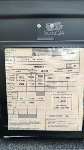 Kuorma-autoon asennettu työskentelyalusta Böcker K 44 / 4000 auf MAN TGM 18.290 | mehrfach verfügbar | Funk | TÜV-UVV