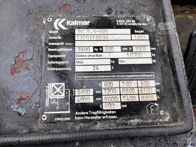 Вилковий навантажувач Kalmar DC7,5- 600