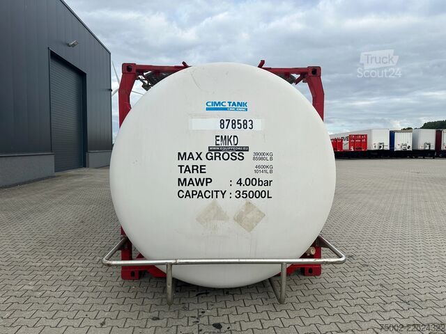 Conteneur-citerne CIMC 34.820L / 1-comp. / 4 BAFFLES / 20FT swapbody /...