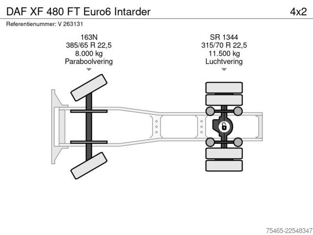 Standard-SZM DAF XF 480 FT Euro6 Intarder