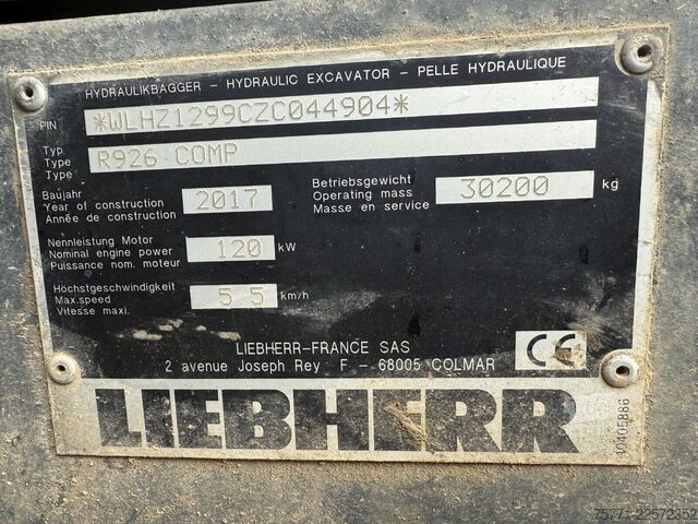 ķēžu ekskavators Liebherr R926 COMPACT KOPARKA GĄSIENNICOWA