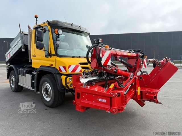 Kiepwagen UNIMOG U427 4x4 Tipper / Kipper  / Dücker Fräse BRS 15