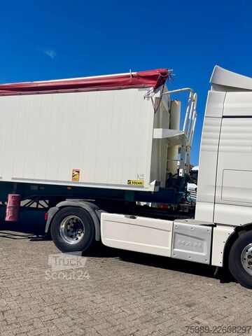 Volquete Trouillet SOCARI 69 m3, left side opens, self pump tyres,...