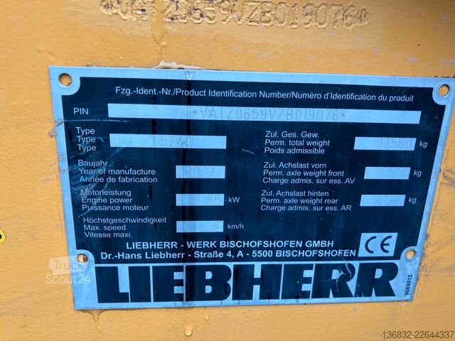 Carregadora de rodas LIEBHERR L 524 kein 514 528 526 538 TOP - original Lack