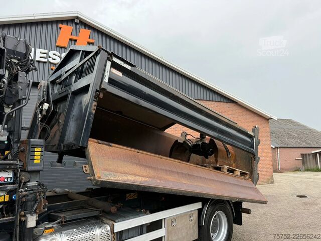 3-sidig tipp Iveco Trakker 360 2 Zijdige kipper 4x4 HIAB Kraan NL ...