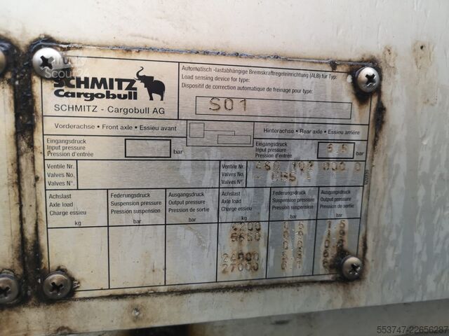Açık kasa Schmitz Cargobull S01