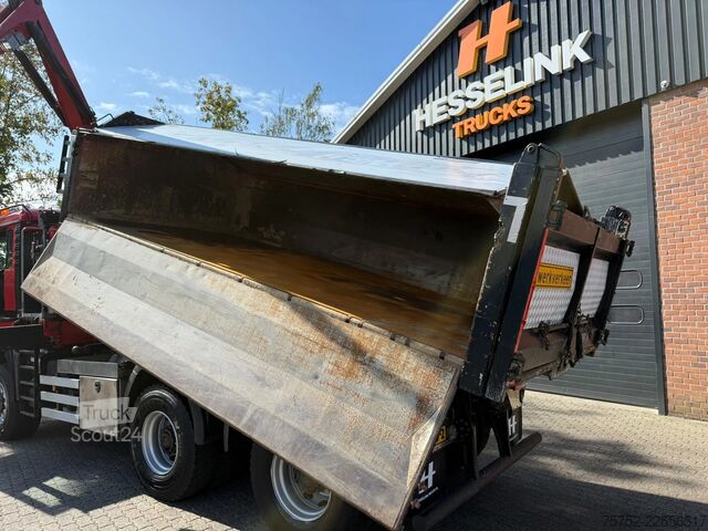 Vinçli damper MAN TGS 33.440 6X6 HMF Kraan AHK 3 Zijdige Kipper A...