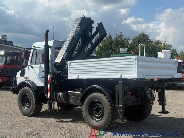 Vrachtauto met open laadbak Unimog U1450 Atlas 105.1 Fernbedieung 5t. Traglast 1.Hd